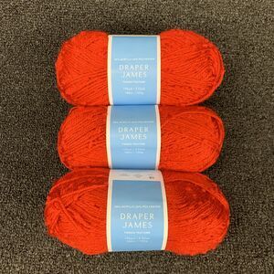 Lot Of 3 Draper James Tweed Texture Holiday Red Yarn 196yd 3.52oz Ea New